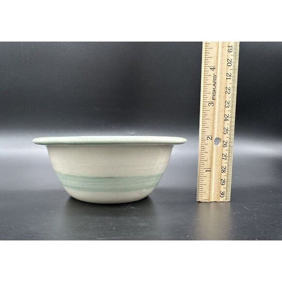 Studio Art Pottery Bowl Violets Trillium Flowers Hand Painted Signed Floral Dish - Picture 9 of 9